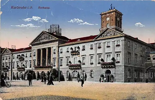 Karlsruhe Rathaus gl1917 140.575