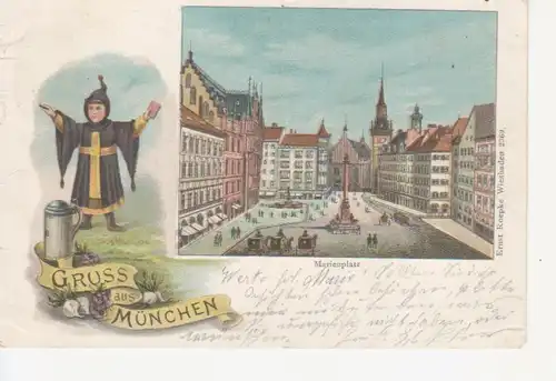 München - Marienplatz und Münchner Kindl gl1899 216.269
