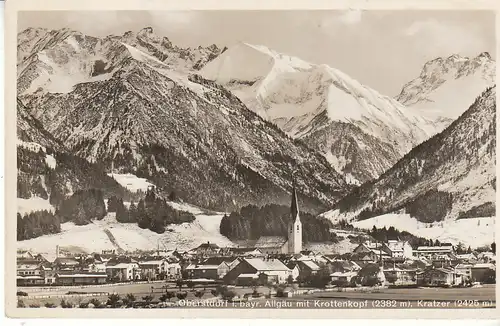 Oberstdorf mit Krottenkopf und Kratzer gl1936 C7860