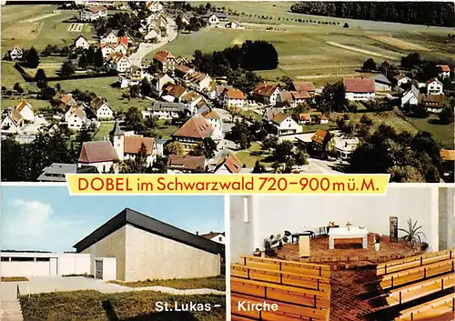 Dobel St. Lukas-Kirche Panorama gl1972 140.560