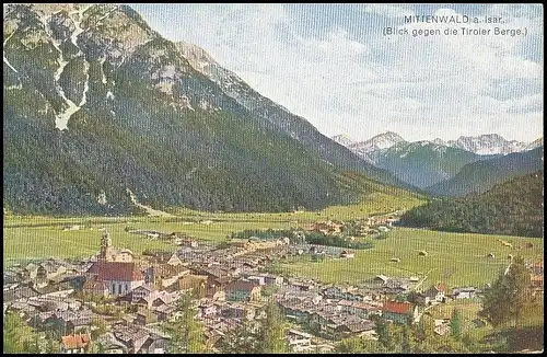 Mittenwald a. Isar Blick gegen die Tiroler Berge ngl 137.216