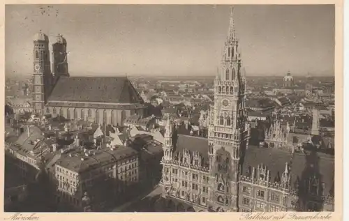 München - Rathaus mit Frauenkirche gl1927 216.436