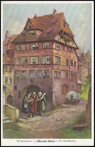 Nürnberg Albrecht Dürer vor seinem Haus, J. Frank ngl 138.551