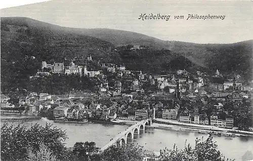 Heidelberg Panorama vom Philosophenweg ngl 144.535