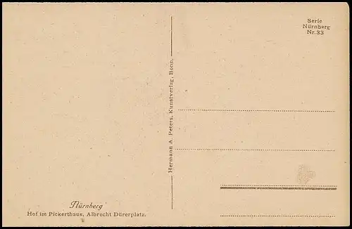 Nürnberg Hof im Pickerthaus Albrecht Dürerplatz ngl 138.573