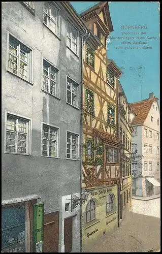 Nürnberg Wohnhaus des Meistersingers Hans Sachs gl1914 138.583