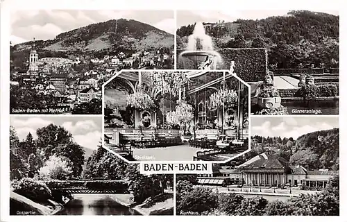 Baden-Baden Teilansichten Mehrbildkarte gl1954 140.736