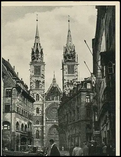 Nürnberg Karolinenstraße mit Lorenzkirche gl1938 138.593