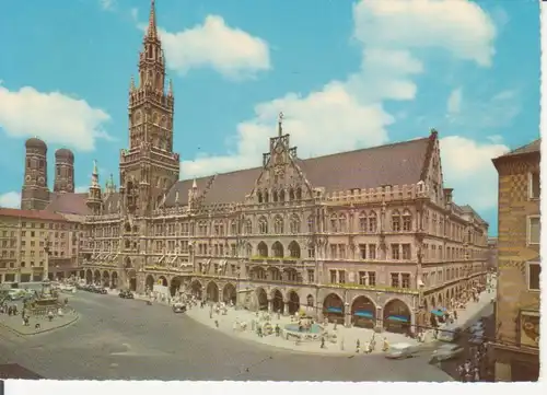 München Frauenkirche und Rathaus gl1965 215.642