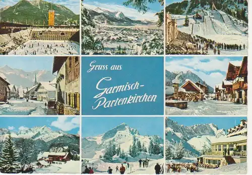 Garmisch-Partenkirchen Teilansichten Mehrbildkarte gl1964 215.659