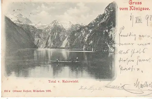 Gruss vom Königssee Malerwinkel gl1898 C8974