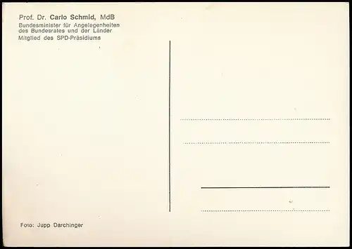 Porträt Prof. Dr. Carlo Schmid MdB ngl 138.615