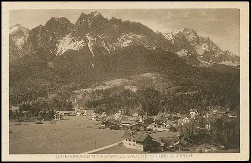 Untergrainau mit Alpspitze Waxenstein und Zugspitze ngl 138.298