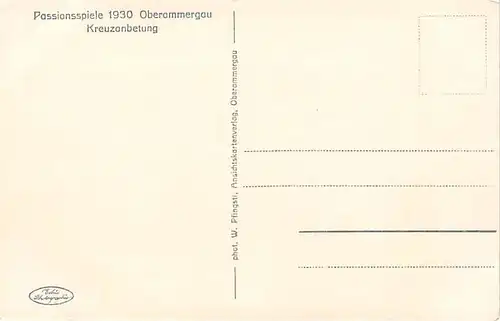 Oberammergau Passionsspiele 1930 Kreuzanbetung ngl 143.008