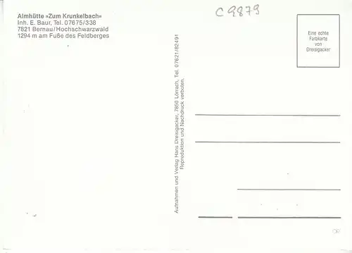 Bernau Schwarzwald Krunkelbachhütte ngl C9879