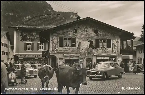 Garmisch-Partenkirchen Straßenidylle gl1963 137.299