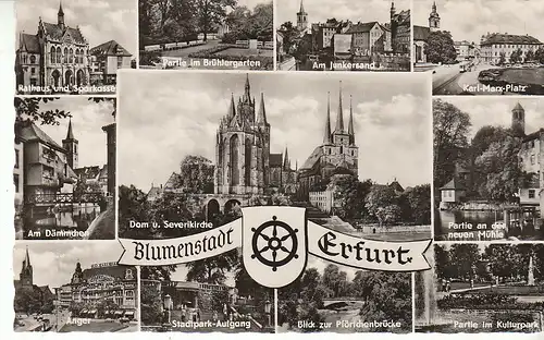 Blumenstadt Erfurt Mehrbildkarte gl1960 C7840