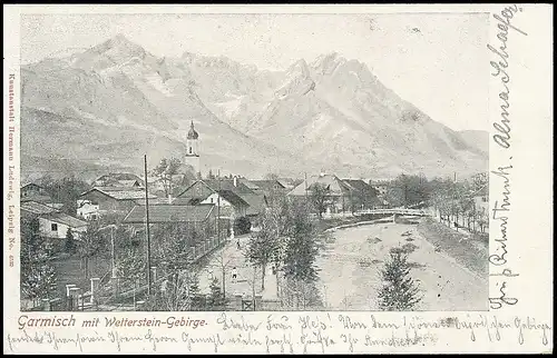 Garmisch Panorama mit Wetterstein-Gebirge gl1903 137.334