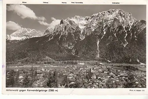 Mittenwald mit Karwendelgebirge gl1953 C7850