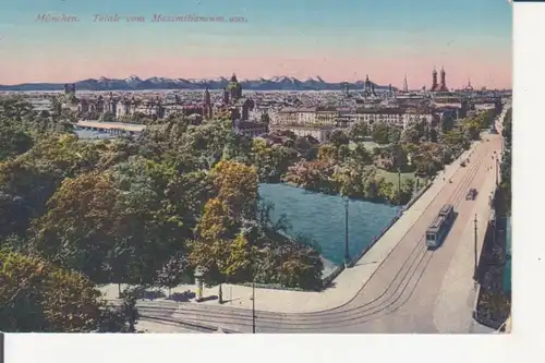 München - Totalansicht vom Maximilianeum aus feldpgl1919 216.208