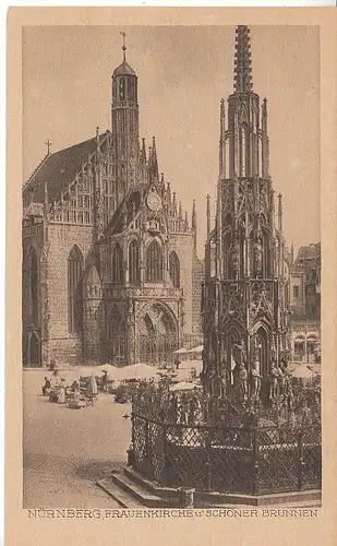 Nürnberg Frauenkirche u.Schöner Brunnen ngl C7855