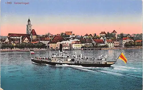 Überlingen/Bodensee Uferpanorama Schiff ngl 141.011