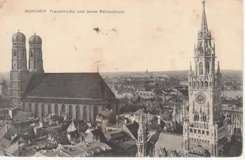 München - Frauenkirche und Rathausturm ngl 216.404