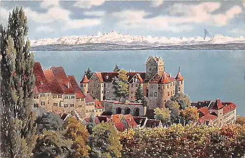 Meersburg/Bodensee Blick auf das Gebirge gl1934 140.996