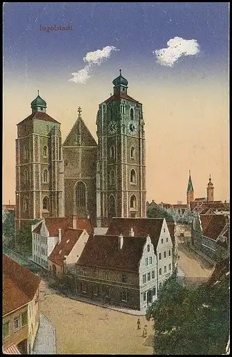 Ingolstadt Blick zum Münster feldpgl1918 138.225