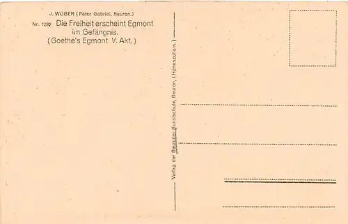 Beuron Nr. 1282 Die Freiheit erscheint Egmont im Gefängnis ngl 141.036