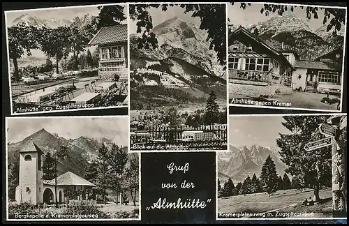 Garmisch-Partenkirchen Gruß von der Almhütte gl1955 137.274