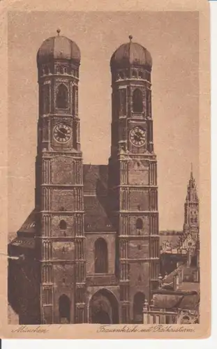 München - Frauenkirche mit Rathausturm ngl 216.427