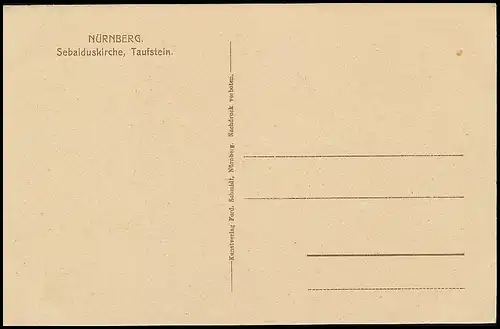 Nürnberg Sebalduskirche Taufstein ngl 138.538