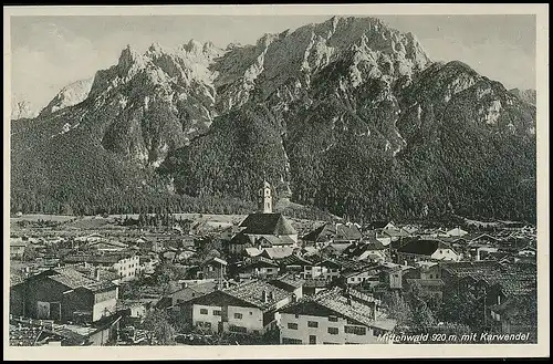 Mittenwald Panorama mit Karwendel gl1938 138.844