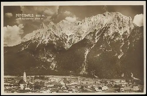 Mittenwald - Panorama gegen Karwendel ngl 137.834