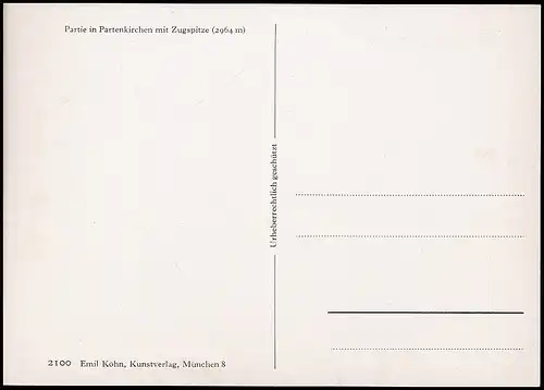 Partenkirchen Partie mit Zugspitze Künstlerkarte Emil Köhn ngl 137.294