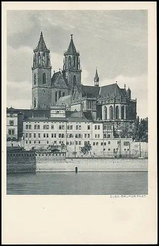 Magdeburg Dom von der Elbe ngl 138.927