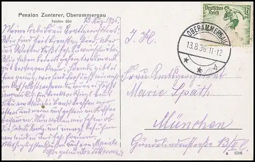 Oberammergau - Pension Zunterer gl1936 137.882