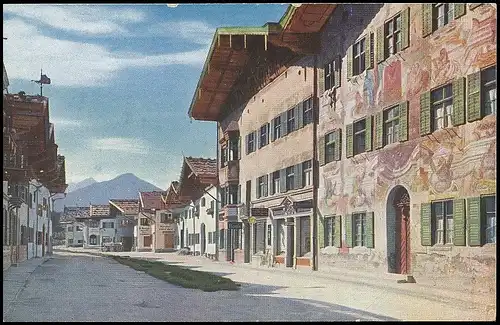 Mittenwald Obere Marktstraße mit Neunerhaus ngl 137.357