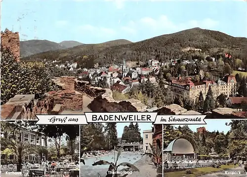 Badenweiler Teilansichten Panorama gl1964 142.651