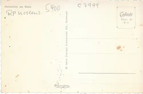 Stolzenfels am Rhein (Koblenz) ngl C7999