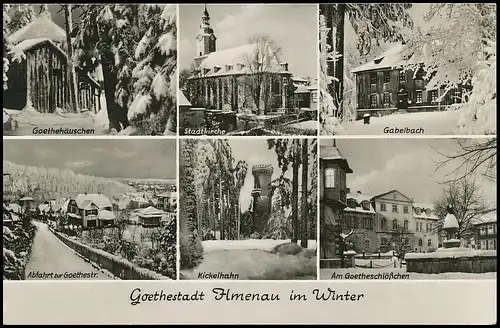 Ilmenau/Thüringen Teilansichten im Winter gl1966 139.040