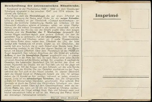 Mechanische Karte: Straßburg Astronomische Münsteruhr ngl 138.670