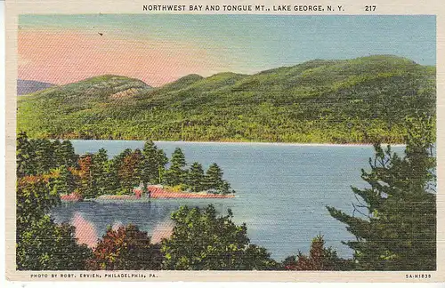 USA Northwest Bay and Tongue Mt., Lake George, N.Y. gl1953 C9126