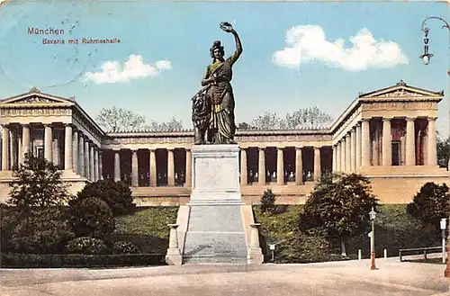 München Bavaria mit Ruhmeshalle glca.1920 143.828