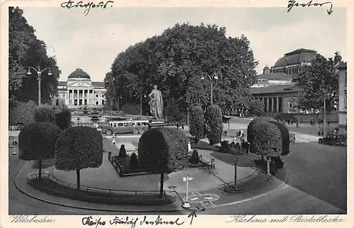 Wiesbaden Kurhaus mit Staatstheater gl1932 143.918