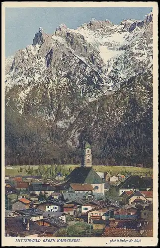 Mittenwald - Panorama gegen Karwendel ngl 137.993