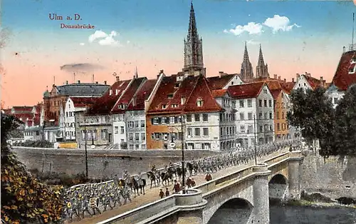 Ulm a.D. Donaubrücke feldpgl1917 142.804