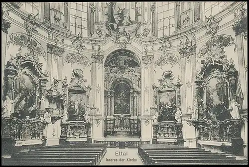 Kloster Ettal Inneres der Kirche ngl 138.348