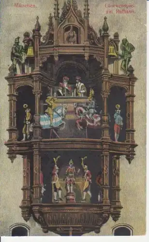 München - Glockenspiel im Rathausturm ngl 216.562